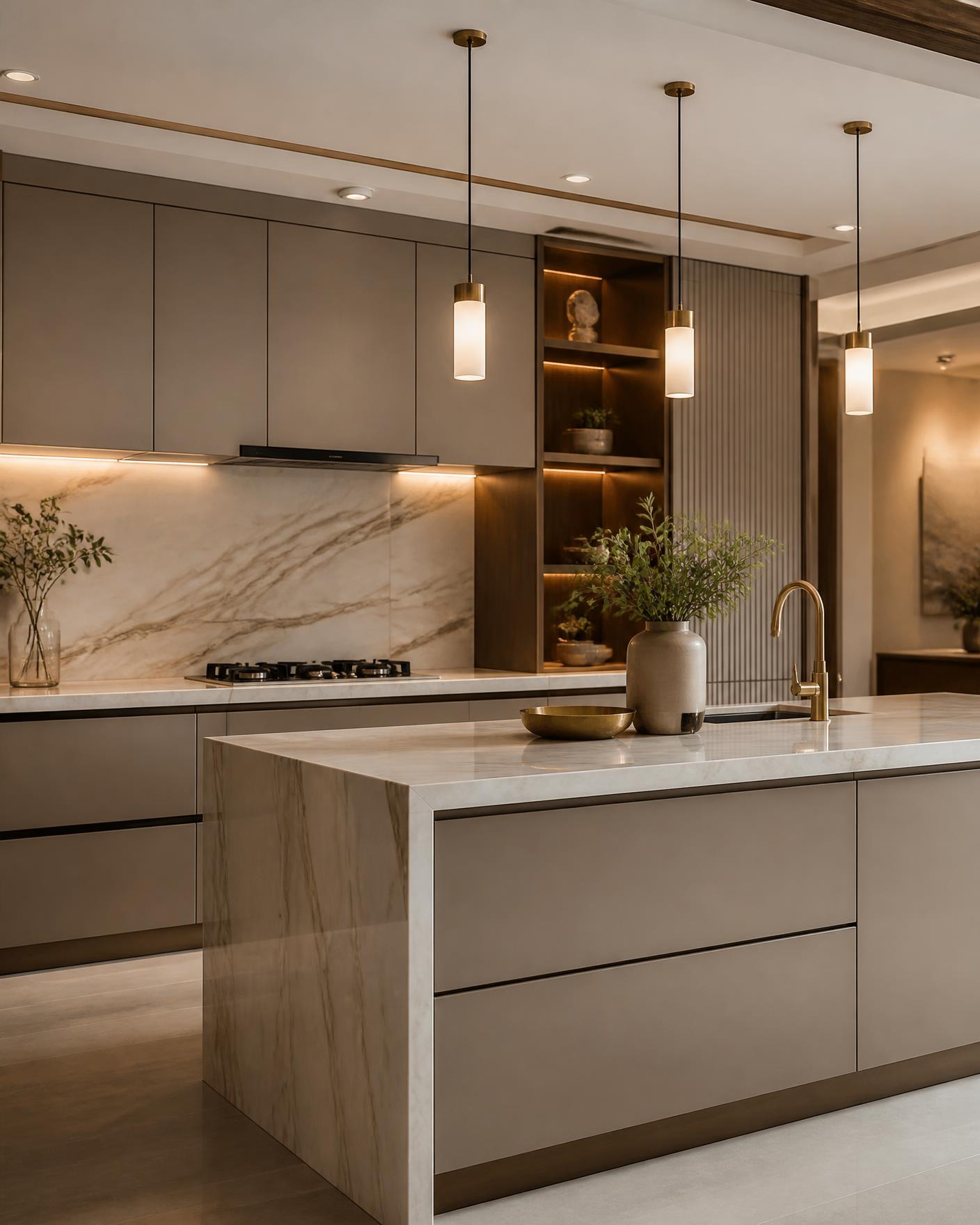 The Marble Kitchen Renewal — Kitchen & dining renovation in Gurugram