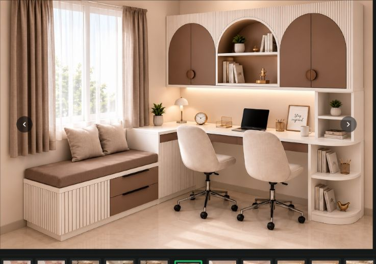 Kids study and window seating area